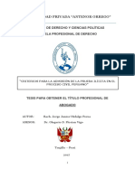 Rep Dere Jorge - Hidalgo Criterios - Admisión.prueba - Ilícita.proceso - Civil.peruano
