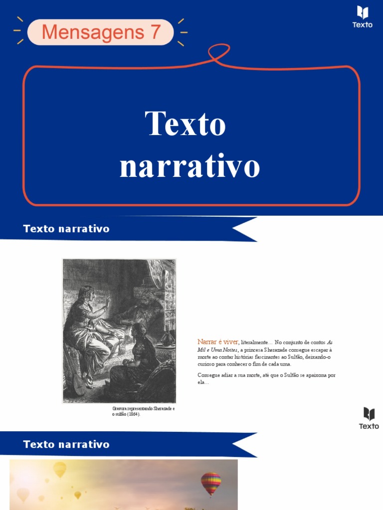 Texto Narrativo - 7º Ano | PDF | Tempo