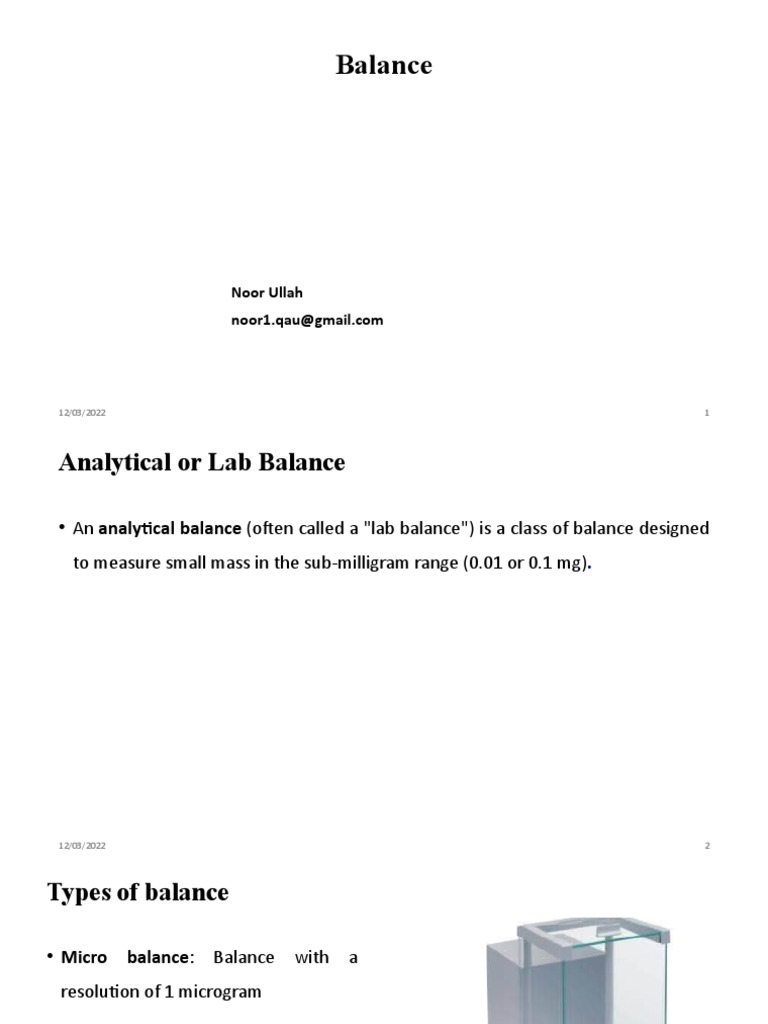 Balance | PDF | Weighing Scale | Weight