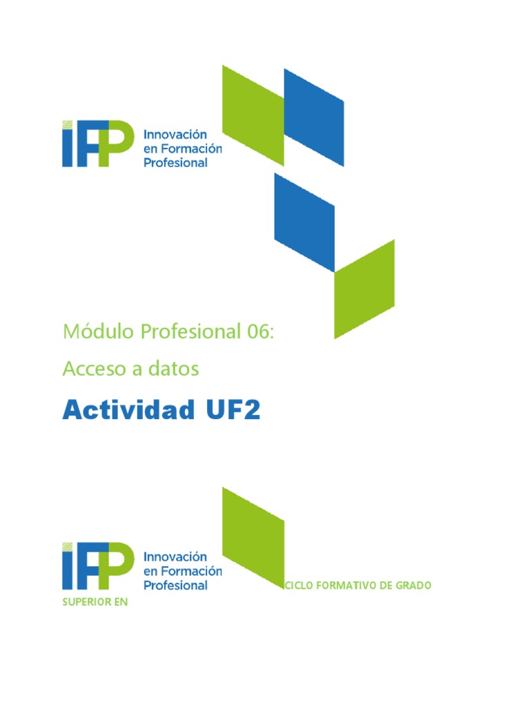 Uf2 act1 pdf bases de datos base de datos relacional