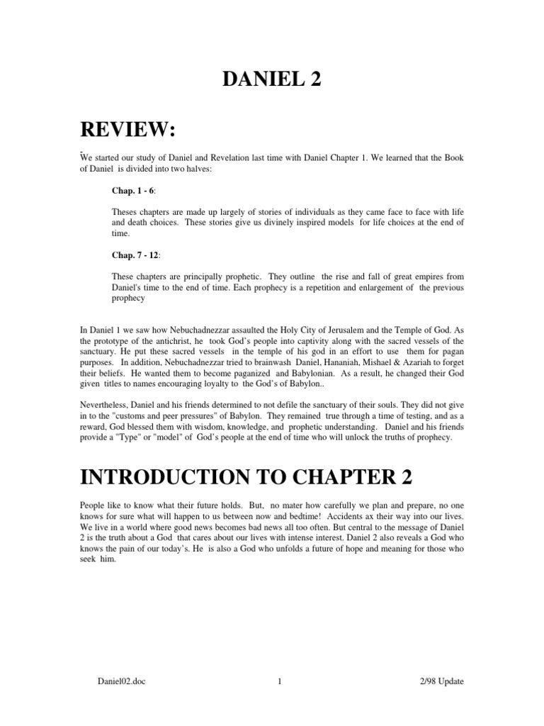 Daniel 02 Pdf Daniel Biblical Figure Book Of Daniel