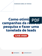 Live 109 Como Otimizar Campanhas Da Rede de Pesquisa e Fazer Uma Tonelada de Leads