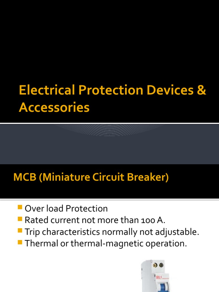 Electrical Protection Devices PDF Power (Physics) Electrical