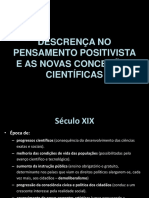 Descrença no Positivismo e Novas Concepções Científicas