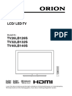 Lcd Led Tv Modell Nr Tv26lb126s Tv32lb132s Tv40lb140s Bedienungsanleitung