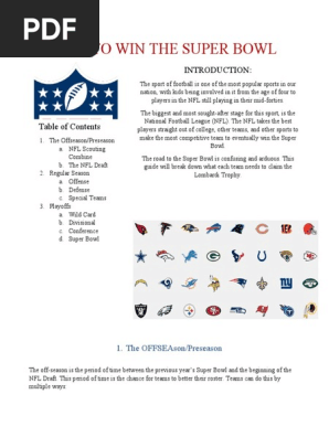 how to win the super bowl
