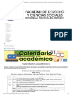 Calendario Académico - Facultad de Derecho y Ciencias Sociales, Universidad Nacional de Asunción