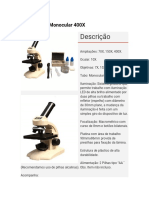 Microscópio Monocular 400X