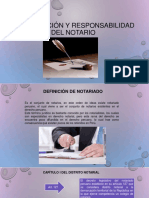 ORGANIZACIÓN Y RESPONSABILIDAD DEL NOTARIO Diapositivas