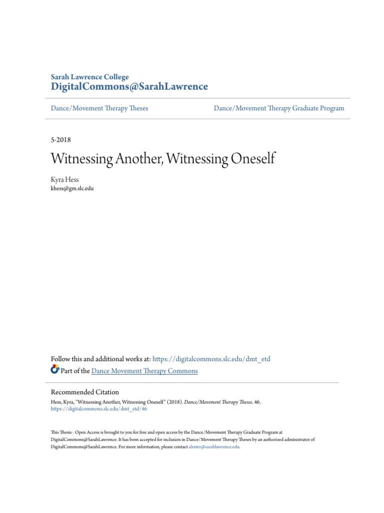 TWitnessing Another Witnessing Oneself PDF