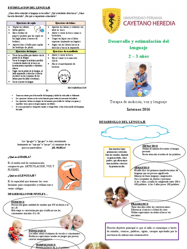 Ejercicios para Estimular el Lenguaje Infantil | PDF