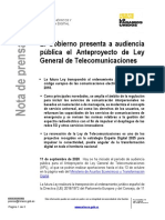 Anteproyecto Ley Telecomunicaciones