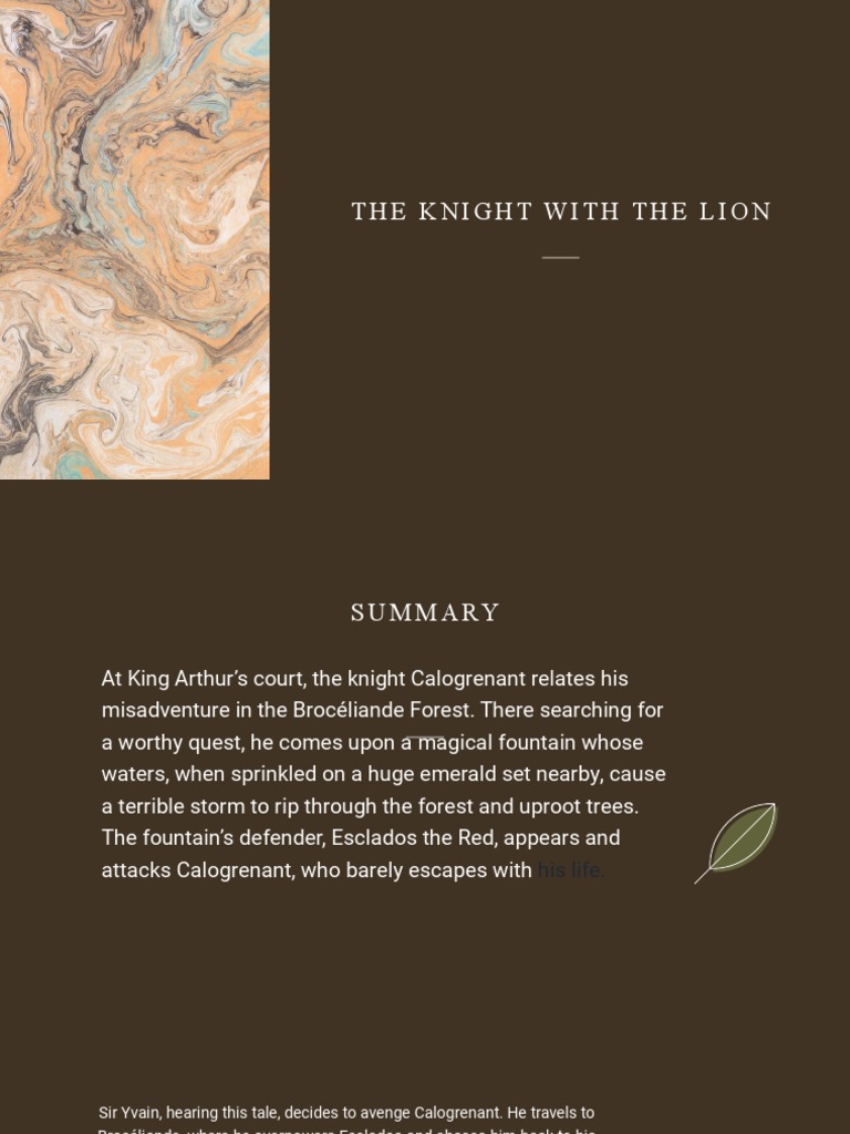 Yvain: The Knight and His Lion | PDF | Arthurian Legend | Arthurian ...