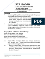 Tata Ibadah Pra Natal KPDP Dan Komisi Kerja 2019 - F4