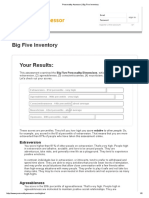 Personality Assessor - Big Five Inventory