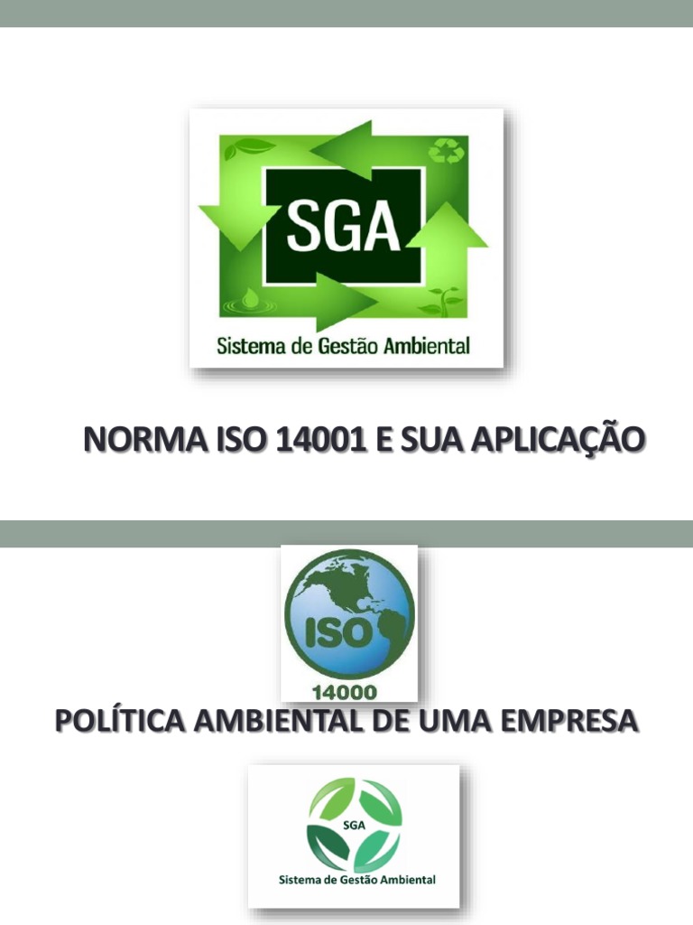 Aplicação da ISO 14001 em Gestão Ambiental | PDF | Sustentabilidade ...