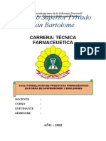 Formulación de Productos Farmacéuticos en Forma de Suspensiones y Emulsiones