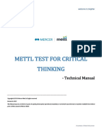 Mettl Test For Critical Thinking
