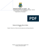 UFC SIBD Projeto de Sistemas de Informação 2o - Trabalho 2022-05-03 v2