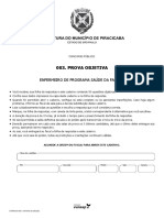 Prova Objetiva: Enfermeiro de Programa Saúde Da Família