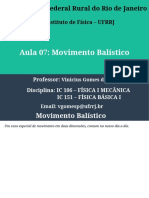 Aula 07 - Movimento Balstico