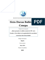 La influencia de la guerra del Cenepa en la popularidad de Sixto Durán Ballén