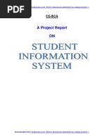 BCA JAVA Student Management System Project - PDF Report With Source Code