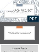 Research Project: Review of The Related Literature