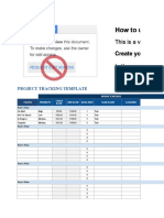 Project Tracking Template Google Sheet