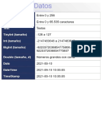 Tipos de Datos (Variables)