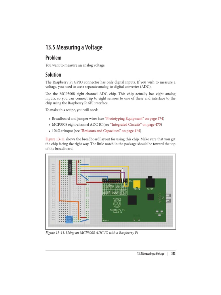 Measure Voltage with Raspberry Pi ADC | PDF | Analog To Digital ...