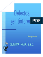 Defectos en Tintoreria