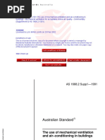 AS 1668.2 Supp 1-1991 The Use of Mechanical Ventilation and