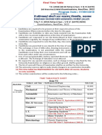 TE AICTE 2018 Final TIME TABLE Exam. Nov-Dec.2022