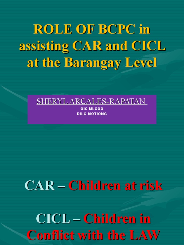 BCPC Role in Child Protection at Barangay | PDF | Child Care | Social ...