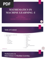 Lec 1 - Maths in ML I