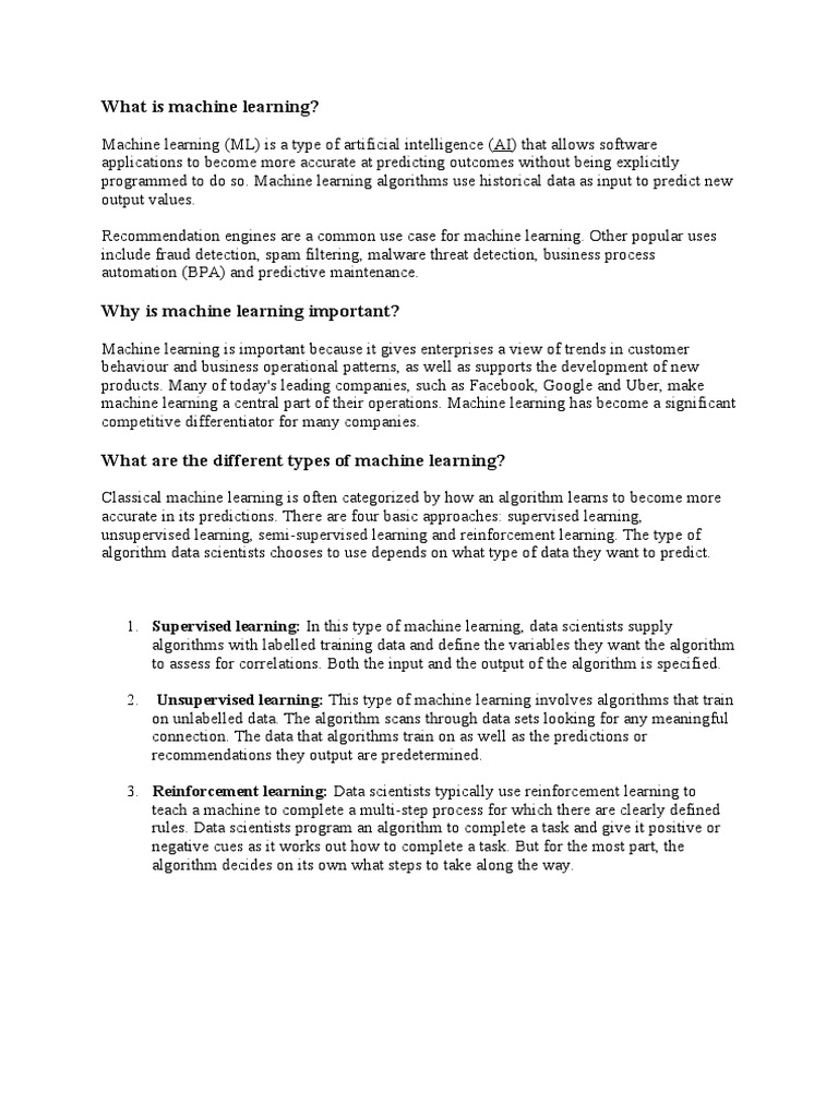 Machine Learning | PDF | Machine Learning | Internet Of Things