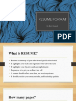 Resume Format by Moin