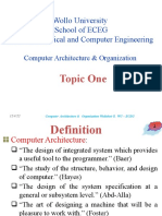 Computer Architecture & Organization Overview