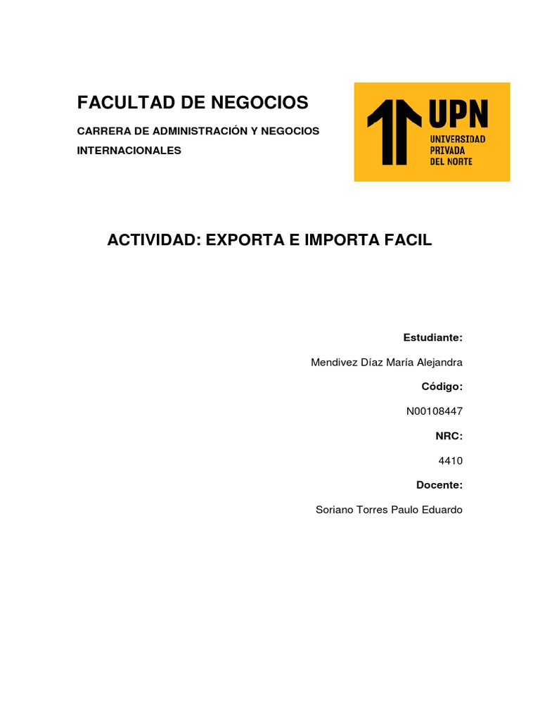 Exporta E Importa Facil Pdf Aduana Exportaciones
