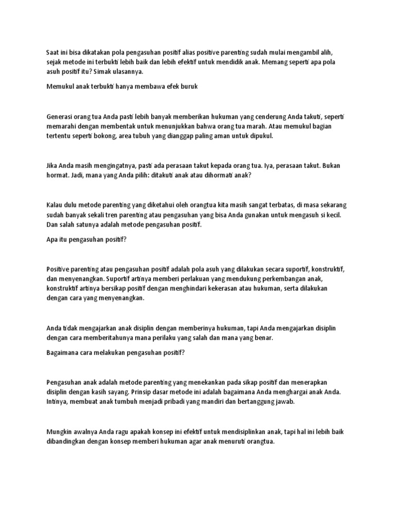 Apa Itu Positif Parenting PDF