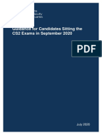 CS2 Guidance For Candidates Sitting The Exams in September 2020