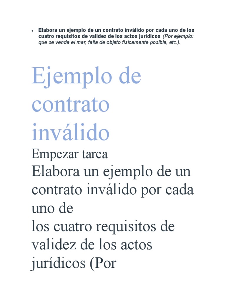 Ejemplo de Contrato Invalido | PDF | Economias | Ética legal