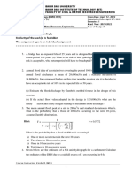 Bahir Dar University surface water hydrology exam