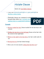 Participle Clause Note For Student
