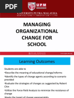 Managing Organizational Change For School