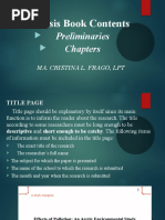 Thesis Contents PPT Definitions