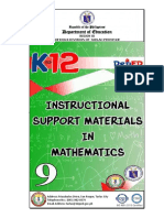 INstructional Support Material Math 9 First QRTR