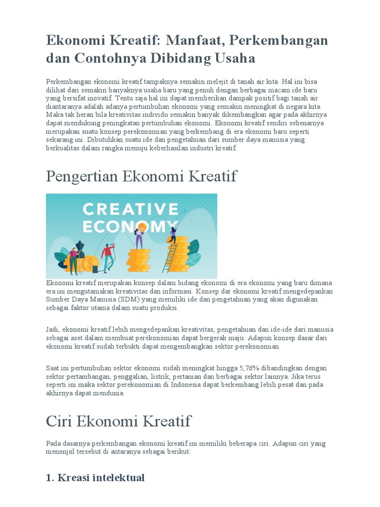 Industri Kreatif sebagai Solusi Diversifikasi Ekonomi Desa Sikabau
