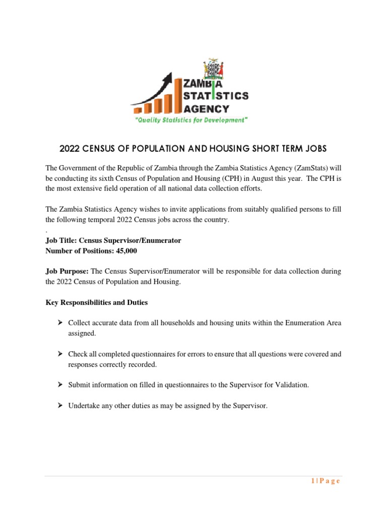 Recruiting Census Supervisors and Enumerators: An Opportunity to